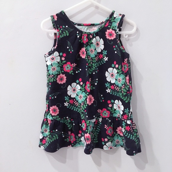 GAP Other - Gap midnight blue floral peplum tank 4T